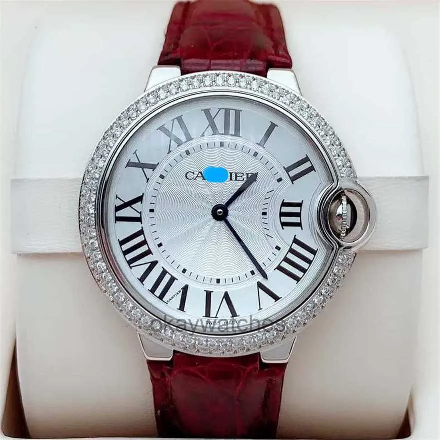 Wählscheiben arbeiten automatische Uhren Carter Instant Blue Ballon Fashion Belt Womens Watch Quarz zurück Diamant W 6 9 2 0 8 7