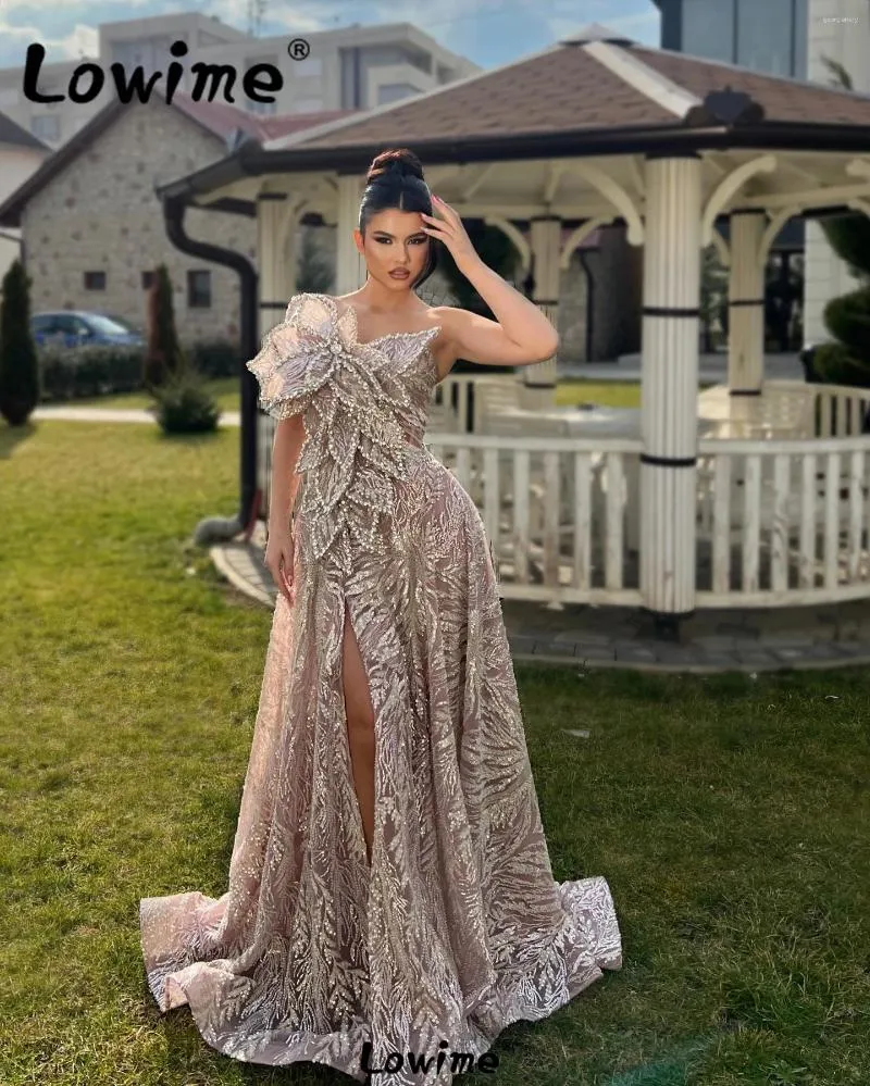 Long Sequin Prom Dress 2024 Women Wedding Party Gowns Arabic Crystal Evening