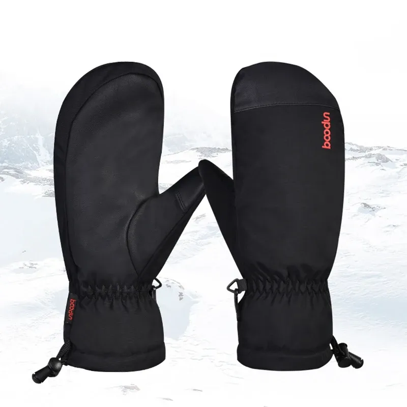 Luvas Luvas Profissionais Snowboard Snowboard Ski Men Youth Inverno Inverno A quente Lacina de neve de 30 graus Snowboard Black Solid Black