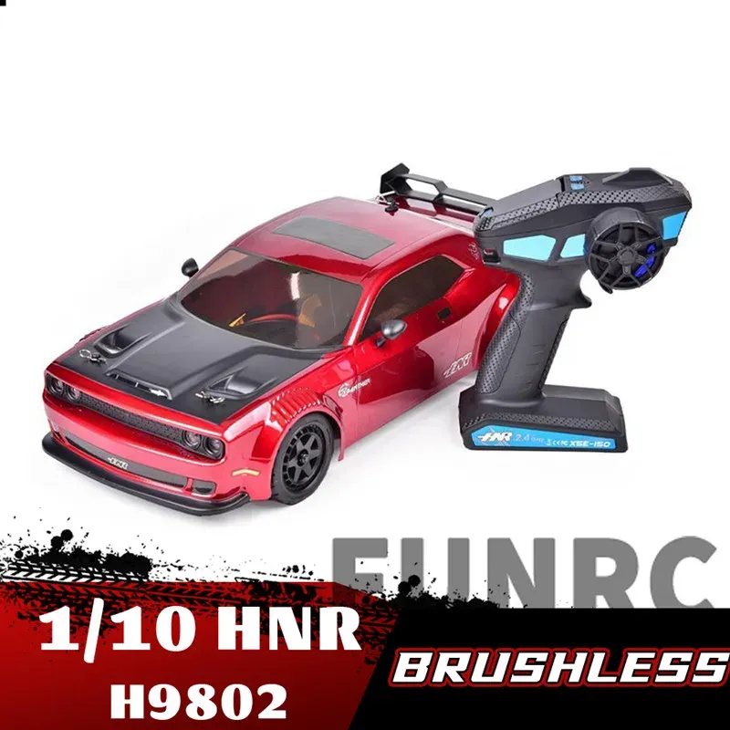 Voitures 1/10 RC Car HNR H9802 4WD Remote Control Car compatible pour Dodge SRT Simulation 4WD Brushless High-Speed Drift Car