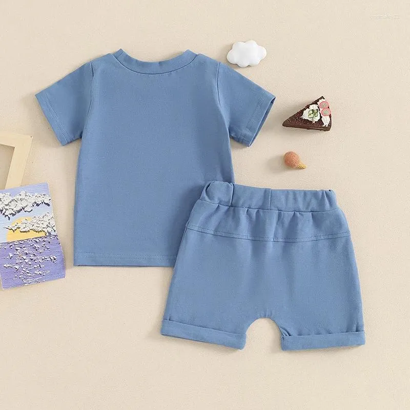 Ensemble de vêtements Baby Boy Vêtements d'été 6 12 18 24 mois 3t Toddler Tenues de lettres mignonnes