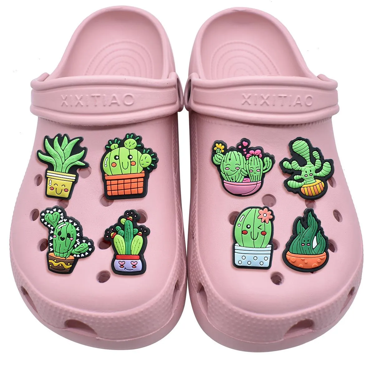 fille sweet green plantes charmes anime charmes en gros souvenirs d'enfance drôle cadeau de dessin animé charmes accessoires de chaussures pvc décoration boucle