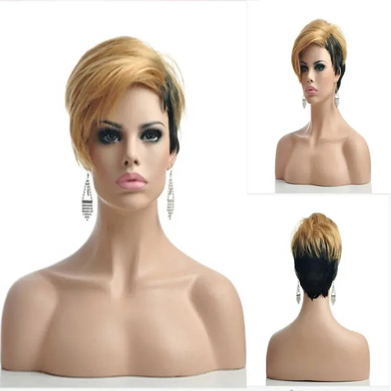 Wigs HAIRJOY Woman Synthetic Hair Wigs Short Straight Wig Heat Resistant Fiber