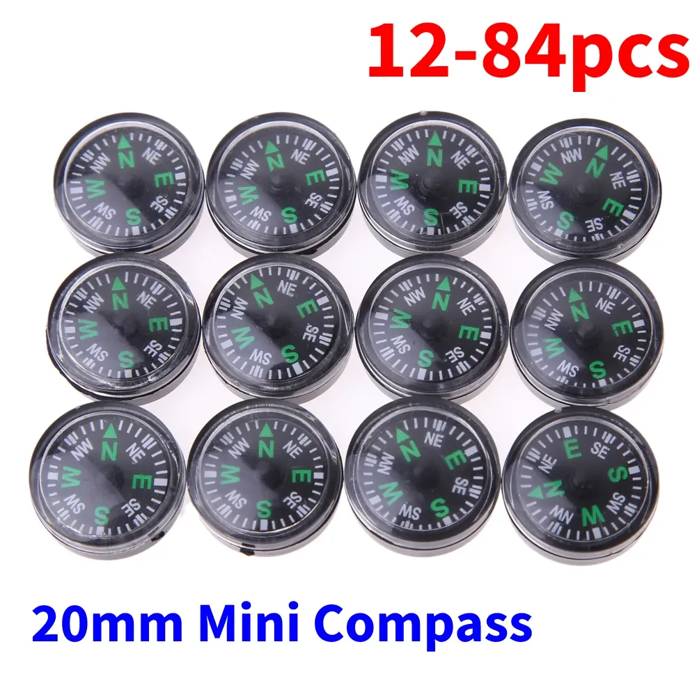 Kompass 1284pcs 20mm Mini Kompass für Camping -Wanderungen Nordnavigation Überleben Praktische Guider Handheld -Taschenkompasse