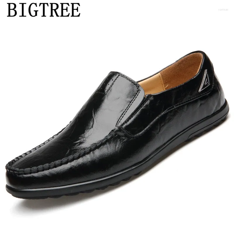 Casual Shoes Mens Loafers Leather Designer Men High Quality Driving Fashion Italian Euro Sapato Masculino Social Couro