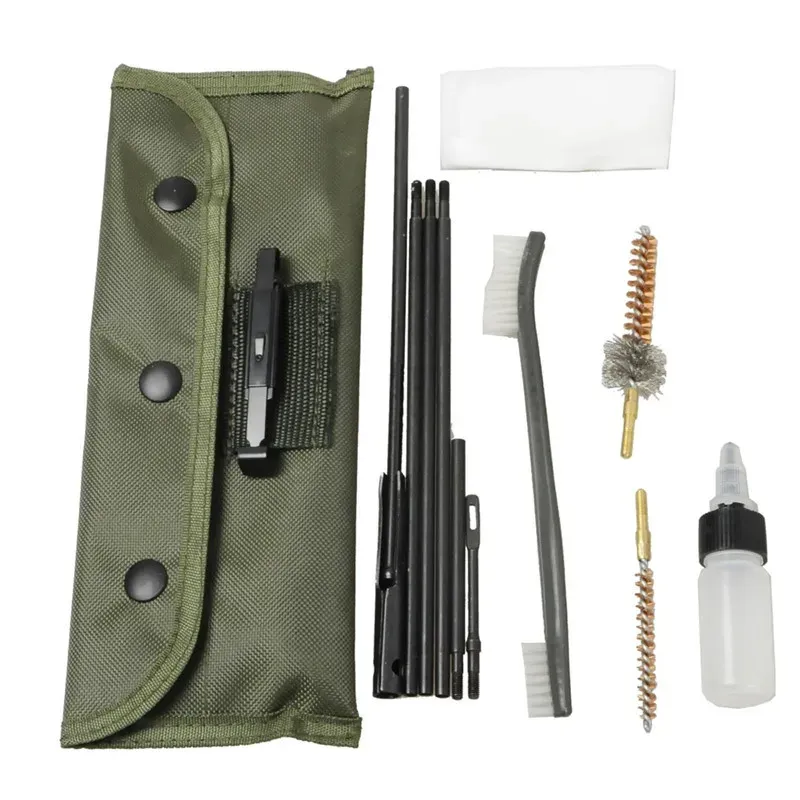 Tillbehör 10st AR15 AR10 M16 M4 G17 Gun Brushes Cleaning Kit Airsoft Pistol Cleanner 5.56mm .223 22LR .22 Taktiska gevärpistolborstar Set