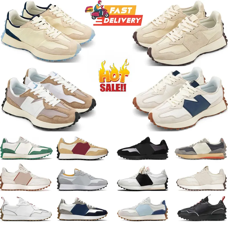 N 327 New balanace shoe sneakers running shoes Men Sport 327 white blue light camel green sea salt red bean milk Dark gray women Trainers Jogging