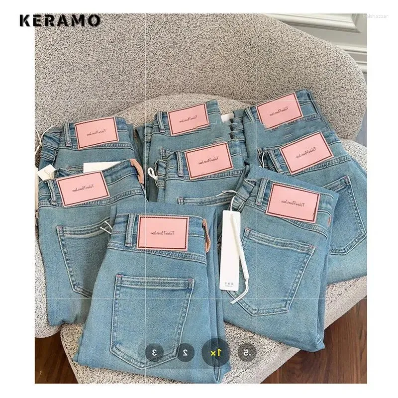 Jeans pour femmes Harajuku haute taille vintage slim 2024 Pantalon de crayon d'été printemps Streetwear Style Femmes Y2k Longue de la cheville
