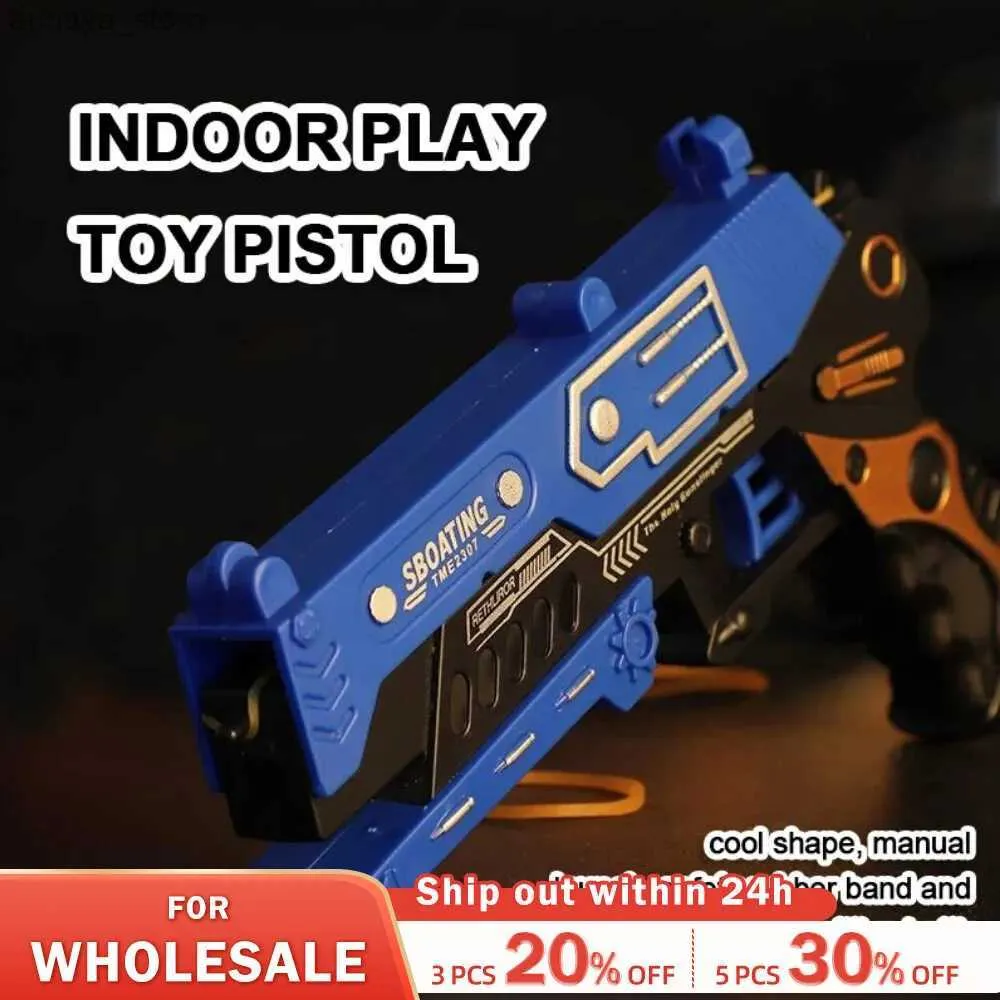 Giocattoli pistola per il fuoco continuo elastico simulazione Pistola lanciatore pieghevole ripetuta gioco di tiro manuale game target competitivo Sport Toyl2404