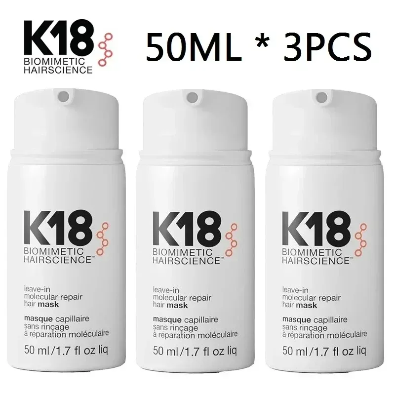 Zorg 3 stks K18 Professionele moleculaire reparatie Verlof in haarmasker / K18 Biomimetische haarscience / K18 Haarmaskerbehandeling om haar te repareren