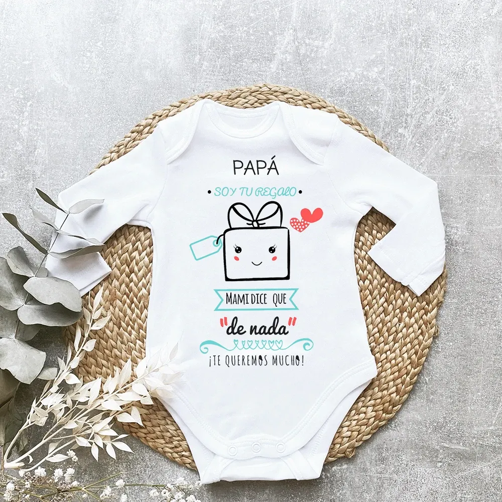 Endelar pappa jag är din gåva baby bodysuit spanien fars dag pojkar flickor spädbarn romer långärmad varm jumpsuit fäder dag bästa present