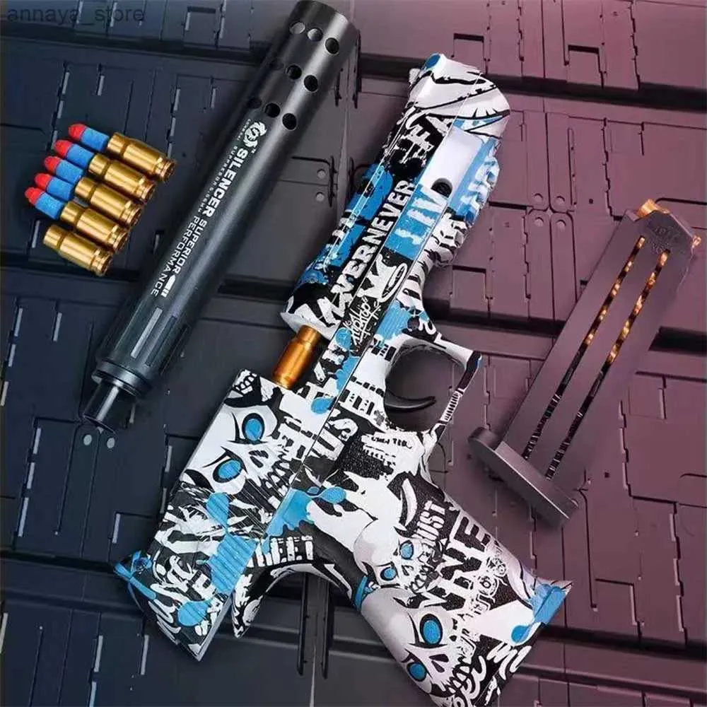 ألعاب السلاح قذيفة القذف الرصاص الناعم لعبة الأسلحة للأولاد Girls Tiktok Gun Pistol Boys Giftl2404