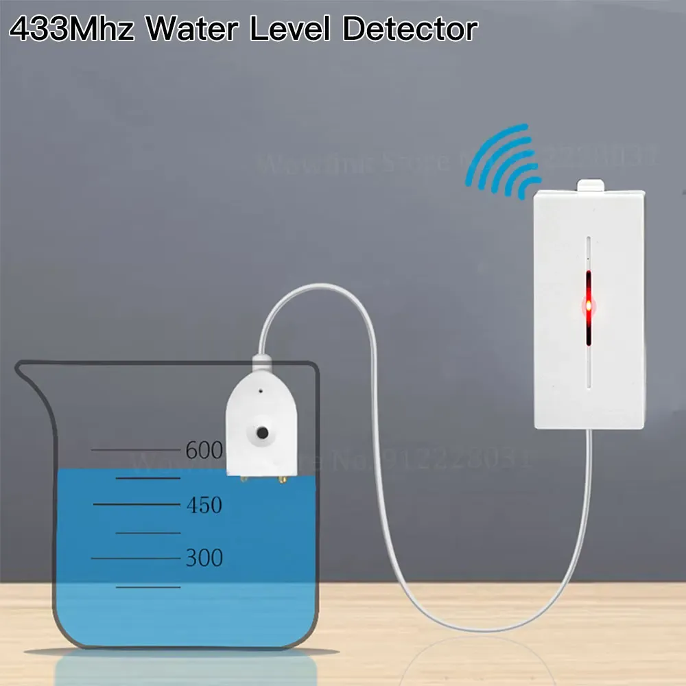 Detektor 433MHz Vattensensor Smart Home Kitchen Water Leak Detector Ewelink App Monitor Läckor Notering fungerar med Sonoff RF Bridge