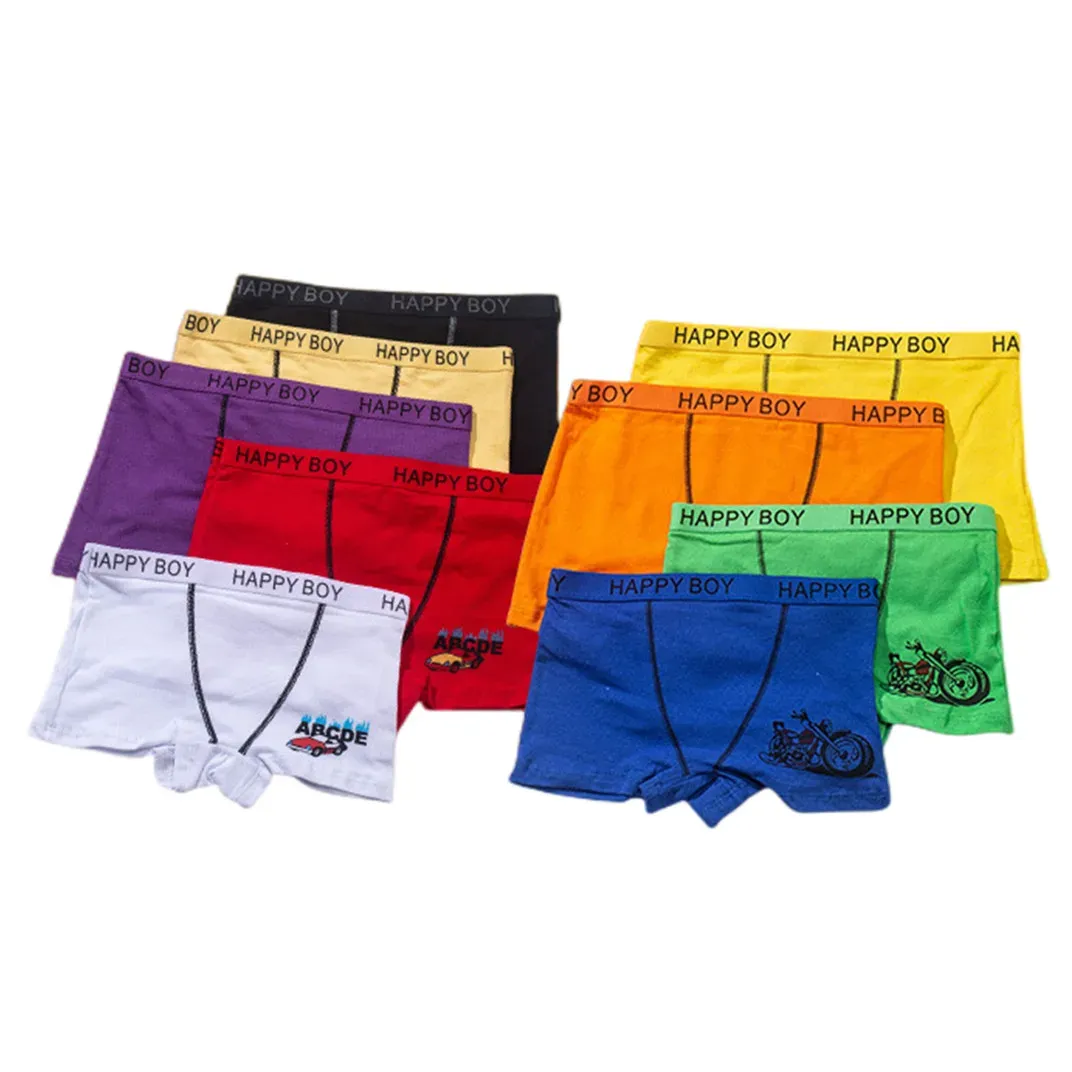 Sous-vêtements Boy Sport Horse Design Boxers Cotton Soft Boy Boy Underwear Boy Underpants Football Rocket Bike Imprimés boxers Taille 310T M L XL