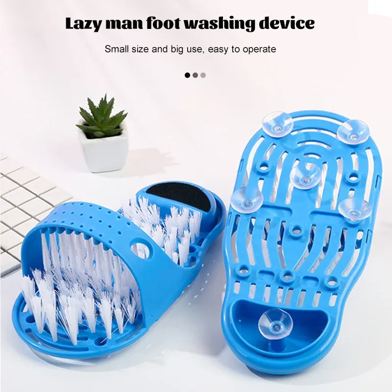 Massager Non Slip Plastic Bad Douche voeten Massage Slippels Badschoenen Borstel Puim Stone voet Schubber Verwijder Dode Skin voetverzorging gereedschap