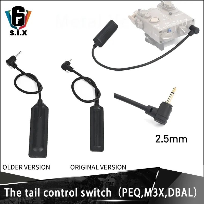 Luci tattiche peq dbal m3x interruttore di controllo coda originale di caccia peq arma luce dbal d2 a2 switch ratto aggiornamento accessori