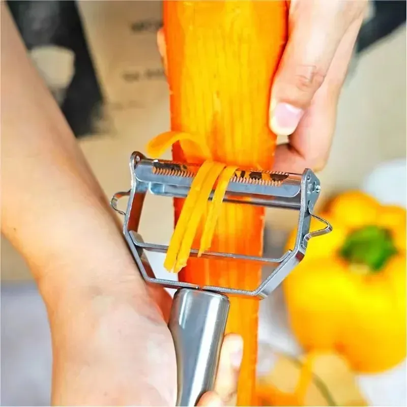 4 en 1 Péler de légumes multi-fonctions épluties en acier inoxydable Fruit Vegetable Roueur de concombre Cépigère Gadgets de cuisine ménagers