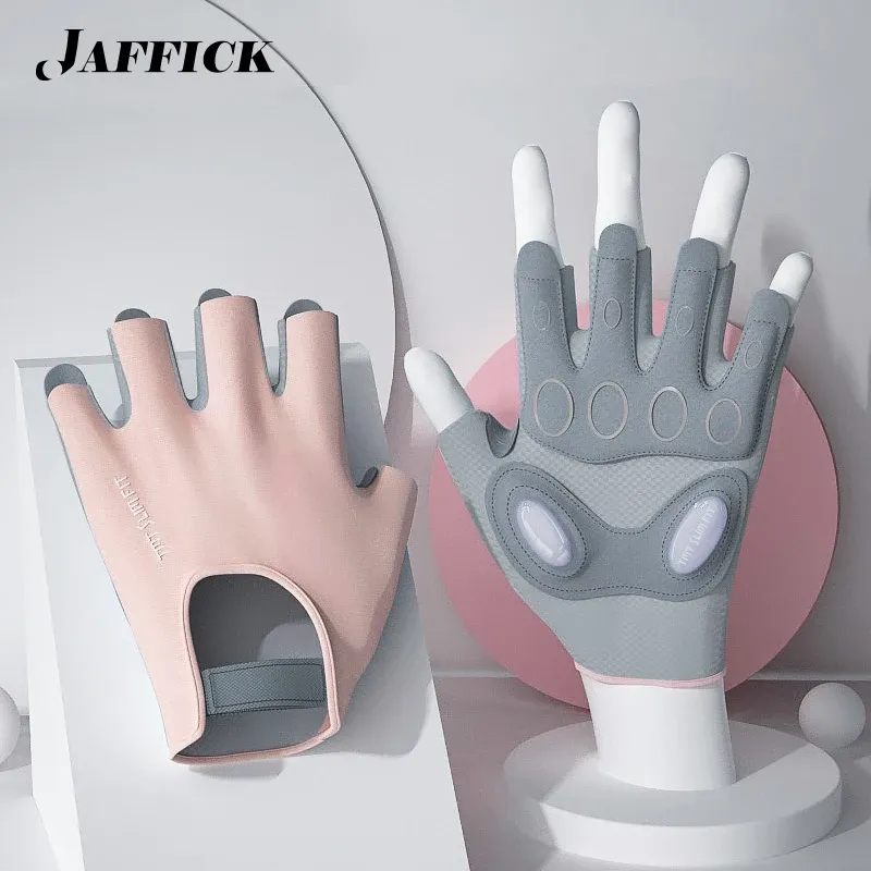 Gloves Jaffick Gym Gloves for Men Women Fingerless Weight Lifting Glove with Wrist Support Workout Cycling Mitten for Crossfit Fitness