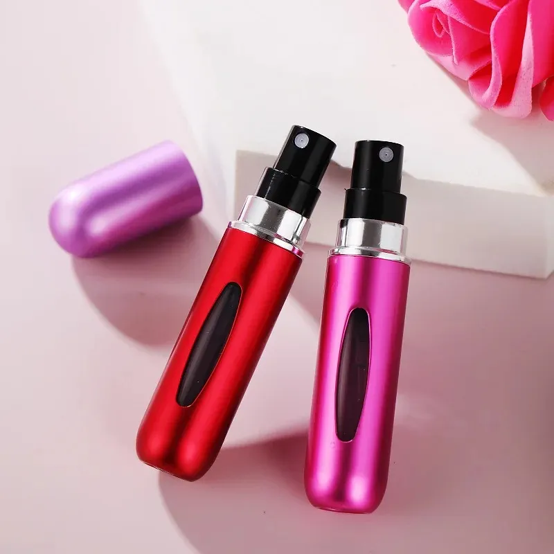 5ml Portable Mini Refillable Perfume Bottle With Spray Scent Pump Empty Cosmetic Containers Spray Atomizer Bottle For Travel New