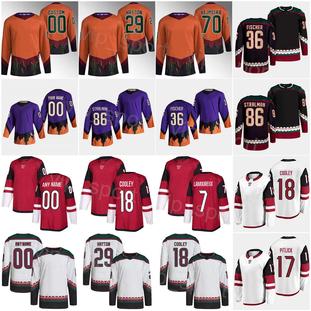 KOB MEN KIDS REVERSE RETRO HOCKEY 18 LOGAN COOLEYジャージ29 Barrett Hayton 86 Anton Stralman ChristianFischer Andrew Ladd Karel Vejmelka