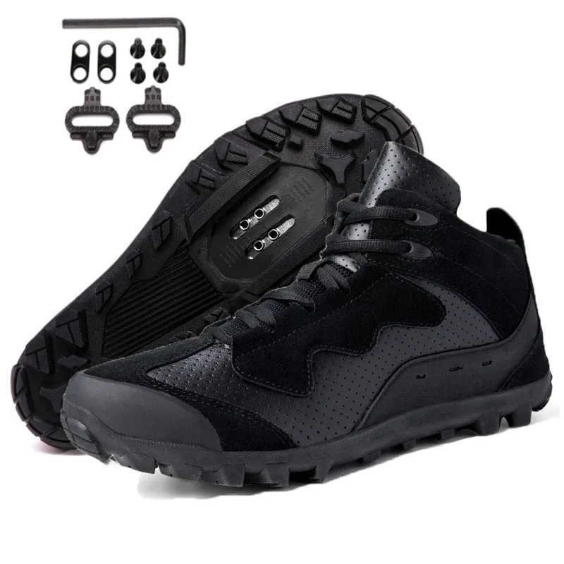 Chaussures de chaussures de haute qualité Mtb Chaussures masculines Chaussures cyclaires de randonnée Cycling chaussures Mtb Gravel Road Bicycle Sneakers Highcut Design Size3950