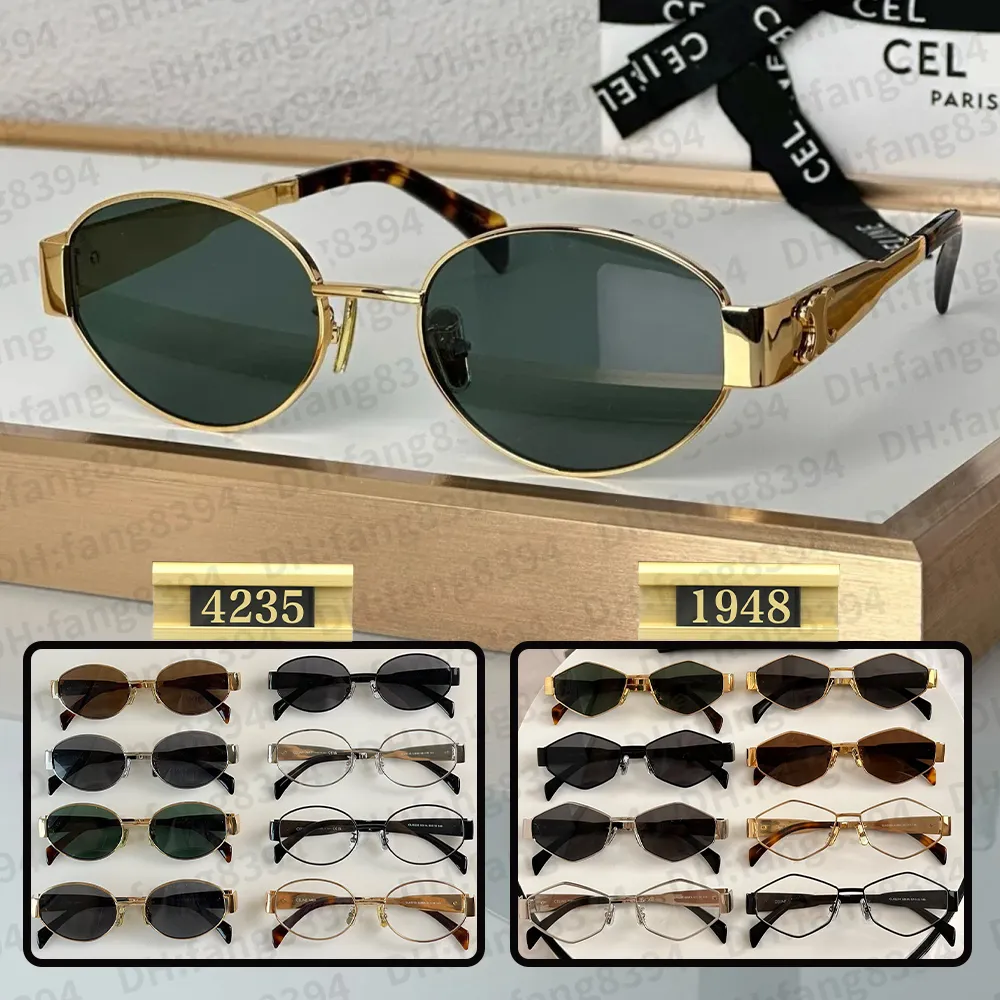 Occhiali da sole celiene cornice ovale designer lussuoso occhiali da sole da sole da sole da sole da sole da sole occhiali da sole bianchi occhiali trasparenti lunettes de soleil zonnebril