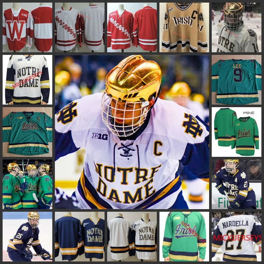 Kob 4 Riley Sheahan Hockey Jersey 10 Kyle Palmieri 22 Andrew Peeke Stephen Johns Tim Wallace Ben Simon Thomas Di Pauli Wisconsin Ice Jersey