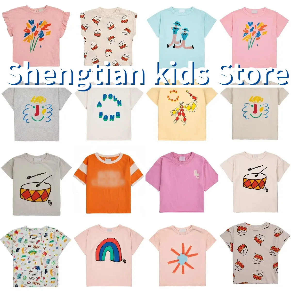 2024 SS Summer Kids Classic Face T-Shirt Mode Marke Kinder Jungen Tees Girl Designer Kleidung Kinder Tops 240418