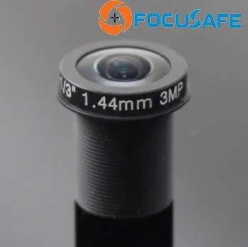 Filtros Focusafe de 3 megapíxeles lente de pez 1/3 "1.44 mm 180 grados de placa M12 para visualización panorámica