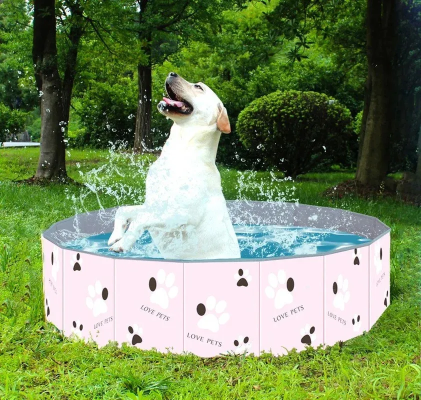 Dog Washing Station Foldable Dog Bath Tub Elevated With Drain