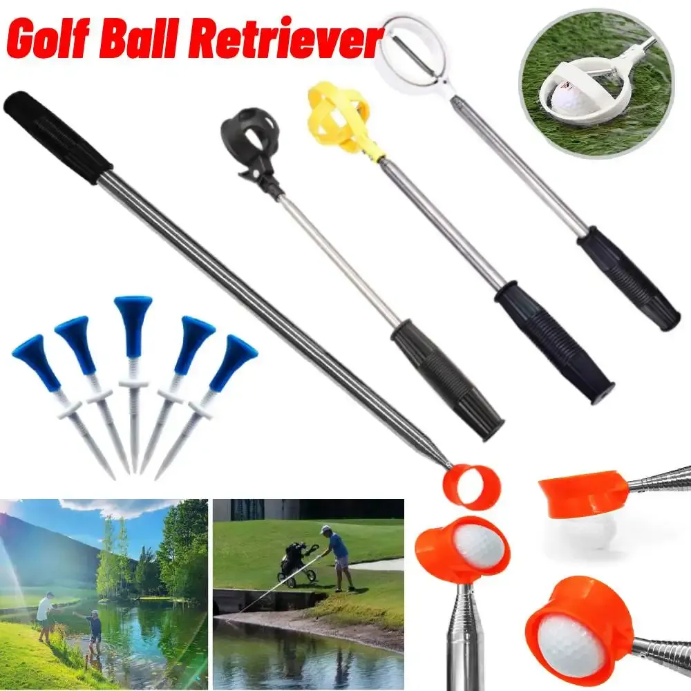 AIDS Golf Ball Retriever 13/8 sezioni da golf Retriever Telescopic Ralling Ball Pick Up Tools Accessori da allenamento da golf