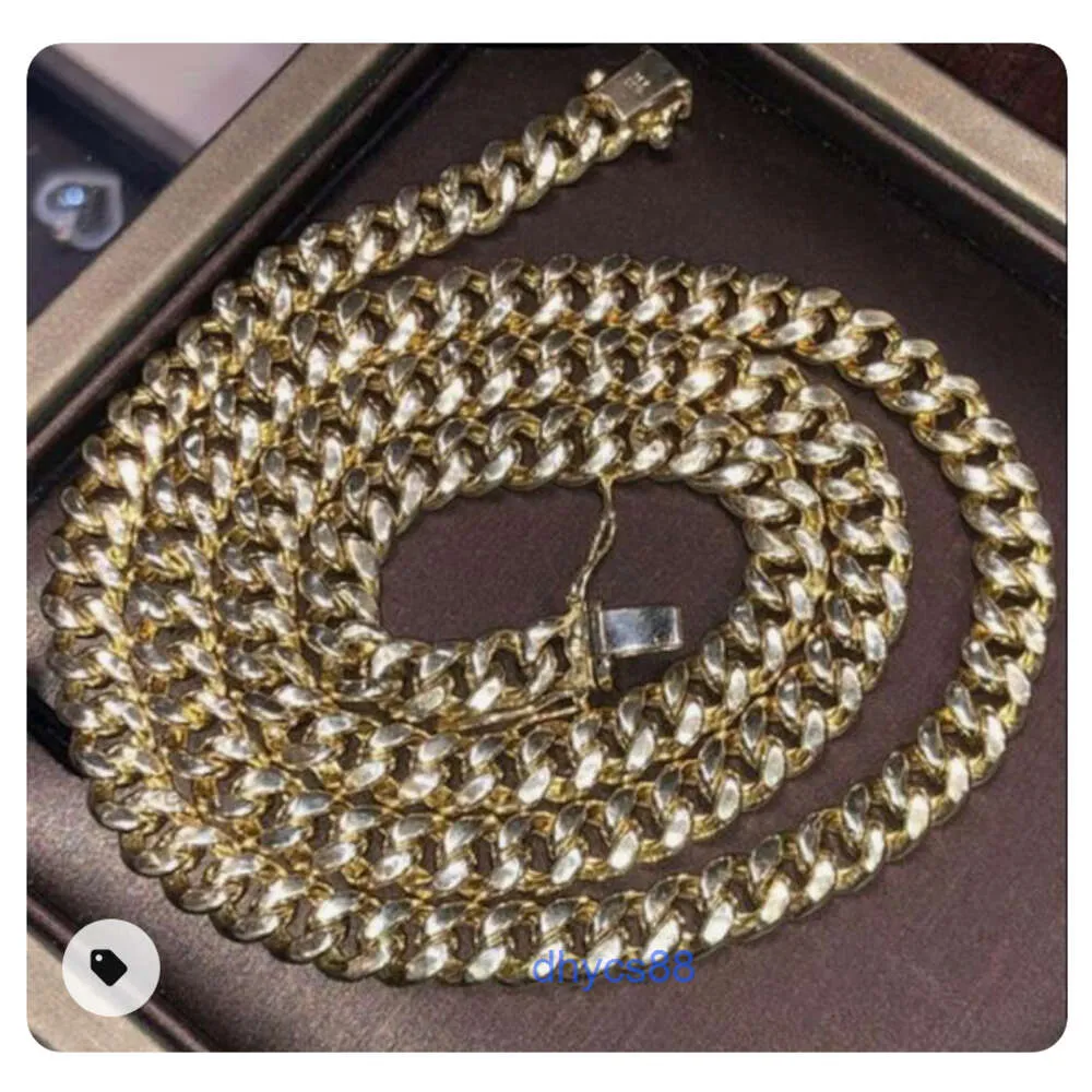 Colliers d'or de Miami Cuban Link (solide + creux) 10k 14K 18K 22k 24k 1 mm à 8 mm Longueurs personnalisées United of America Canada