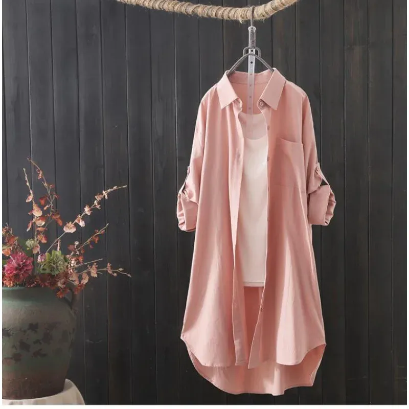 Dostarcza ubrania macierzyńskie długa koszula pielęgniarska top wiosna jesienna luźna swobodna kobieca kobieta bluzka z długim rękawem sukienka