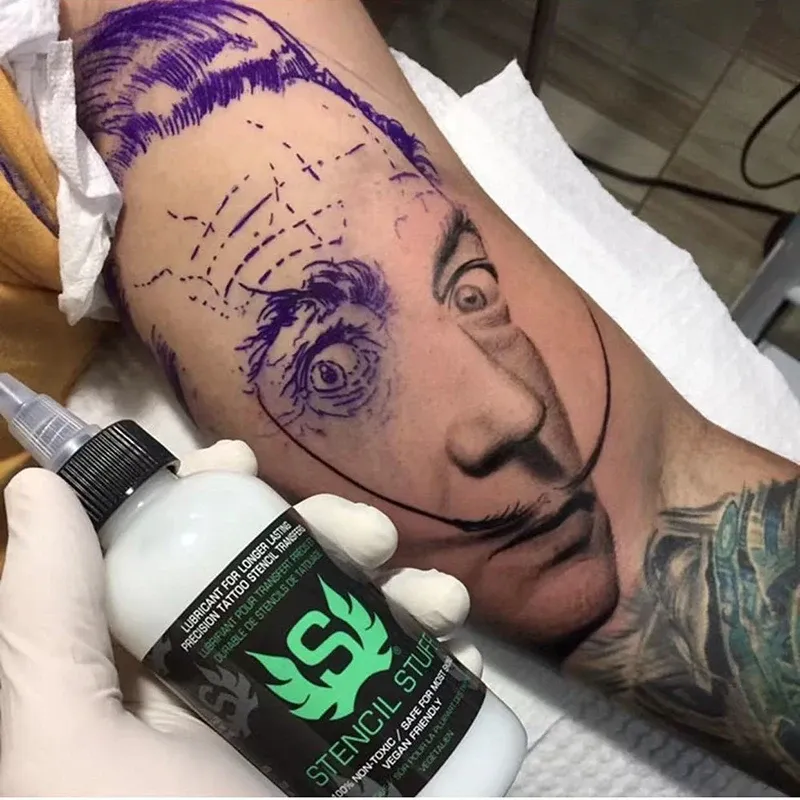 Inchiostri tatuaggi roba pelle tatuaggio tatuaggio trasferimento di inchiostro crema stencil gel di bellezza strumento permanente permanente trasferimento di crema trasferimento forniture gel