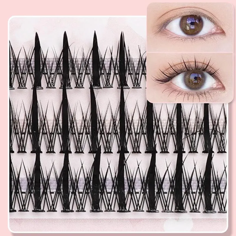 False Eyelashes Black Thick DIY Clusters Eyelash Extensions Realistic Look Lash Extension Kit Gift For Friends Family Members