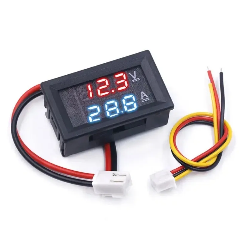 2024 DC 0-100V 10A Digitale voltmeter Ammeter Dual Display Detage Detector Stroommeter Paneel Amp Volt-meter 0,28 