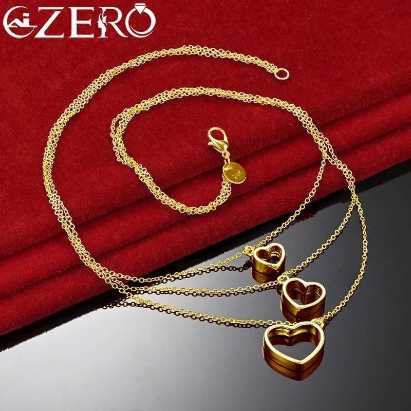 ZERO 24K Gold Necklace 925 Sterling Silver Three... From Tidal_front1 ...