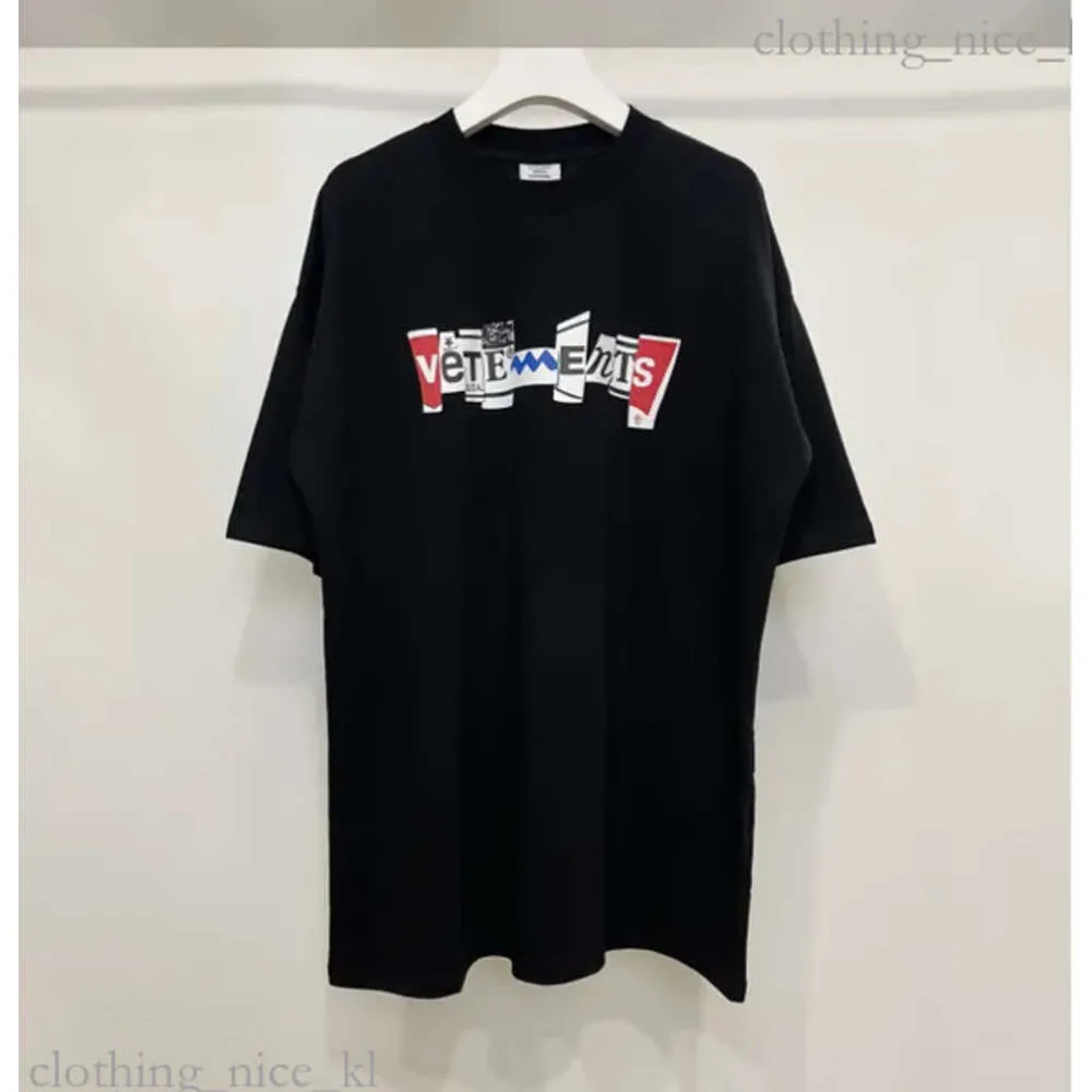 Męskie koszulki dobrej jakości Vetements Modne koszule Mężczyźni 1 1 Siedem języków Vintage Kobiety T Shirt Oversited Tee Mens Odzież Vetement 367