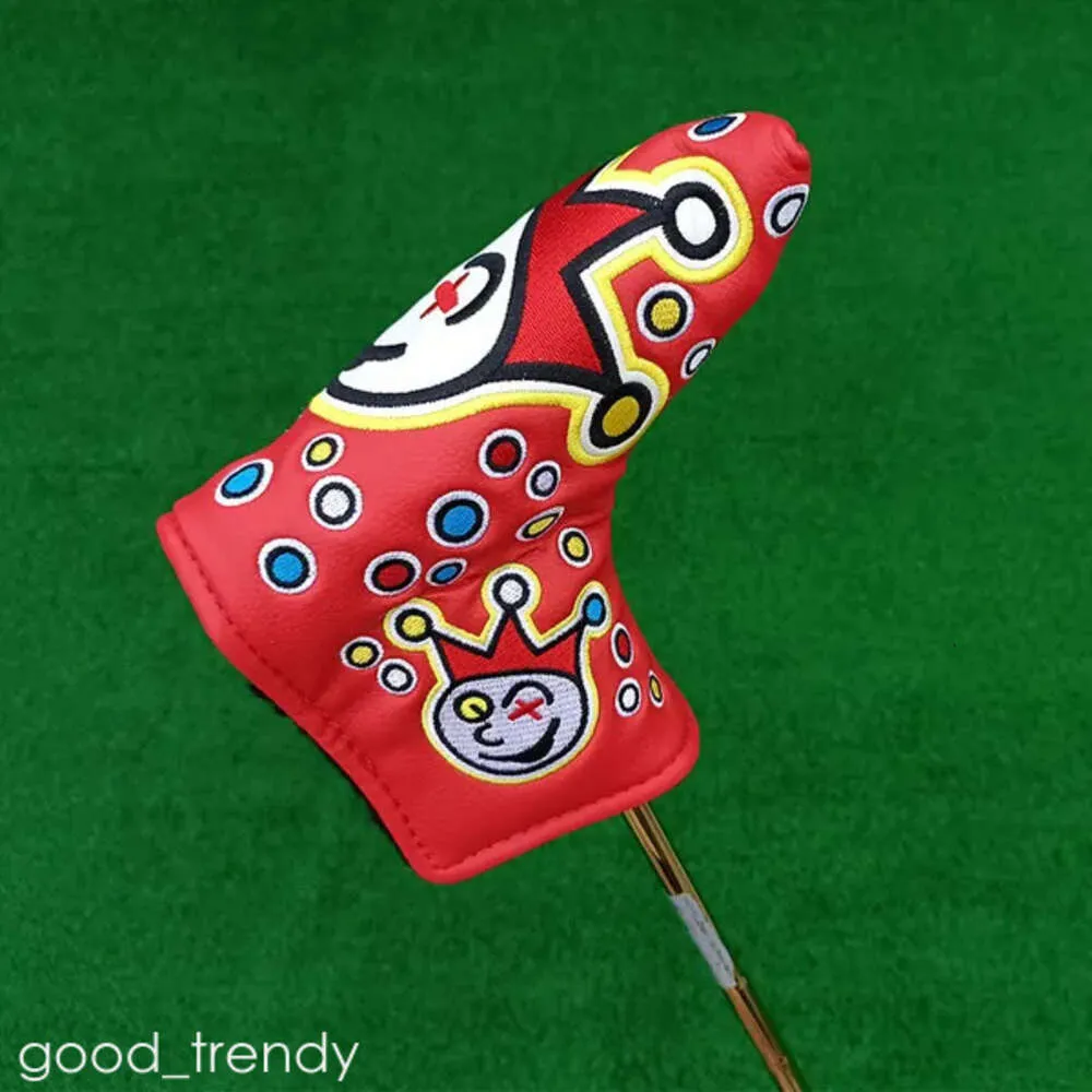 Clover Cartoon Pattern Other Golf Products Golf Putter Headcover Clown Cover PU Leather Golf Putter Malbon Golf Blade Putter Golf Club Head Cover Protector 9230