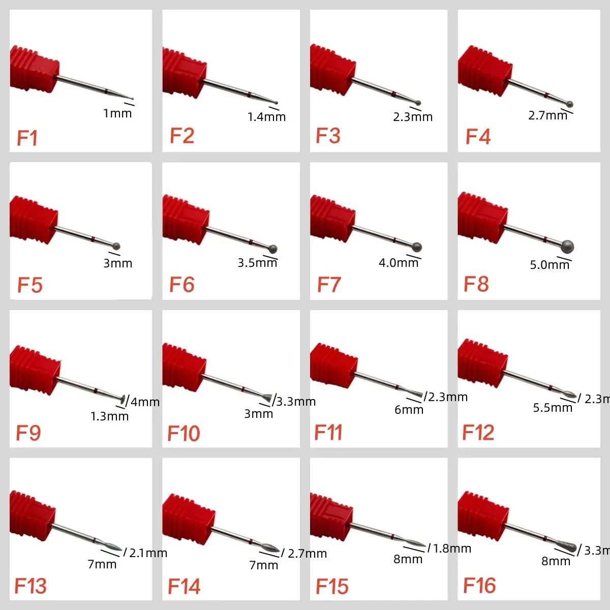 BITS 1PCS Diamond Nail Drill Bit Rochery Electric Milling Cutters for Pedicure Manucure Files Cuticule Burr Nail Tools Accessoire