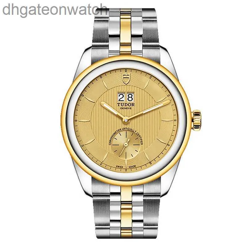Homens homens originais Tudery Designer relógios Imperador Swiss Watch Position Calendário de 42 mm Automático Mecânico transparente Relvo de pulso com logotipo e caixa da marca