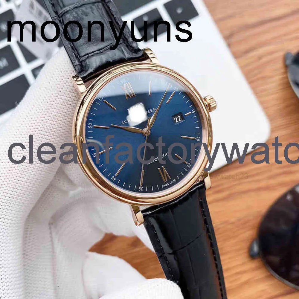 Iwcity superclone orologio da 40 mm clone da uomo in pelle maschile adatto per orologi orologi pilota di grandi dimensioni con il business di moda portoghese di Berto Fino luminoso