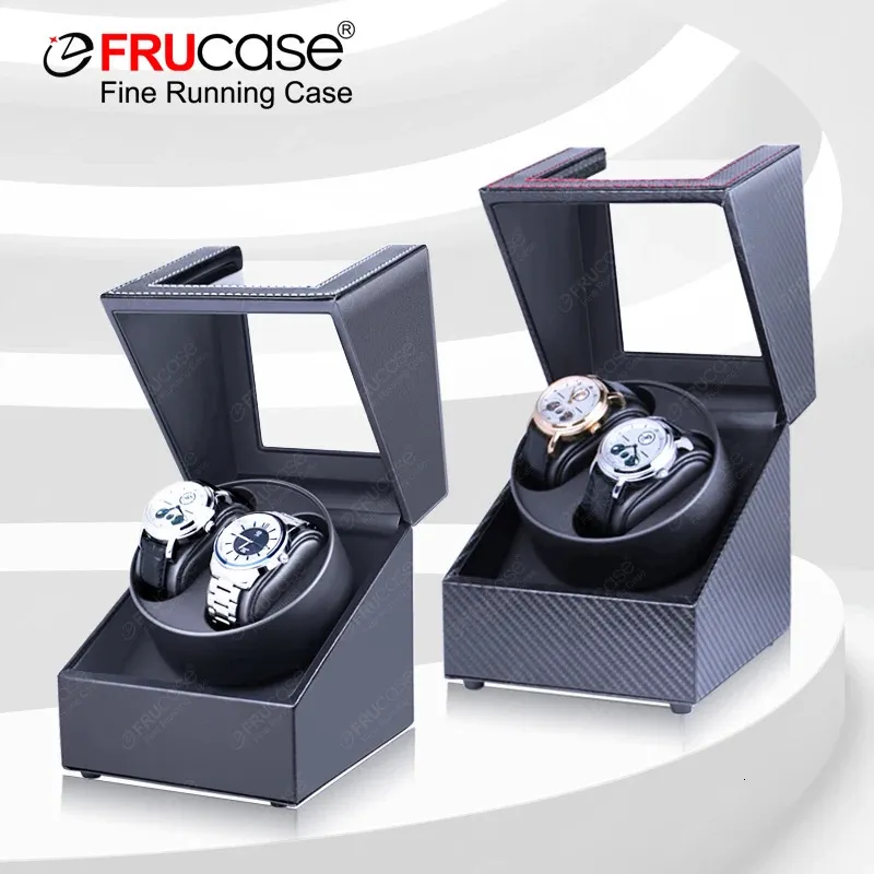 2 modalità di rotazione Frucase PU Watch Winder per orologi automatici La scatola di orologio può essere serializzato 240412