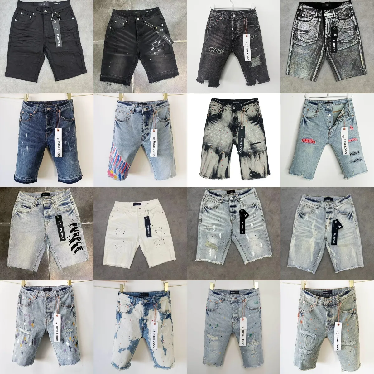 Lila Marke Shorts Denim Shorts Herren Purple Jeans Shorts Freizeitstil Baumwollmischung Stoff Waschanlagen Vintage Street Mode Hip Hop Hole Designer Ksubi Jeans Shorts1