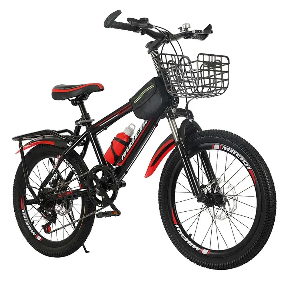 Bicycle Children Bike 18 Inch Children Bike Outdoor Riding High Carbon Steel Frame Stable And Robust Double Disc Brake Variable Speed