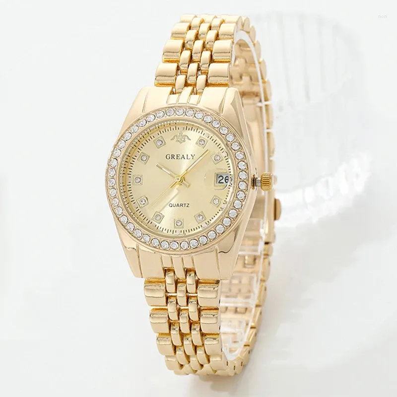Wristwatches Luxury Women Watches Fashion Brand Watch Ladies Quartz Classic Gold Silver Simple Femme Stainless Steel Band Clocks