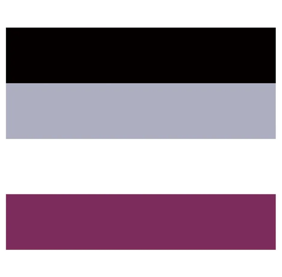 poliéster 90150cm LGBTQIA ACE Community Nonsexuality Orgullo Asexualidad Asexual Flagal para decoración4452005