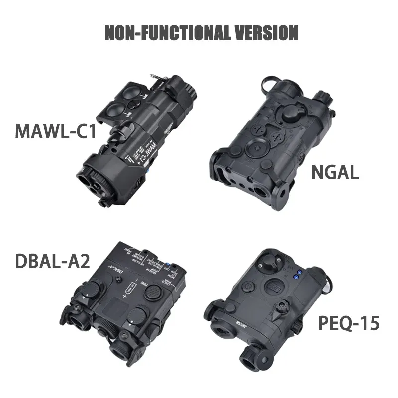 Indicador tático a laser tático Airsoft versão não funcional DBALA2 PEQ15 MAWLC1 NGAL BATERIA