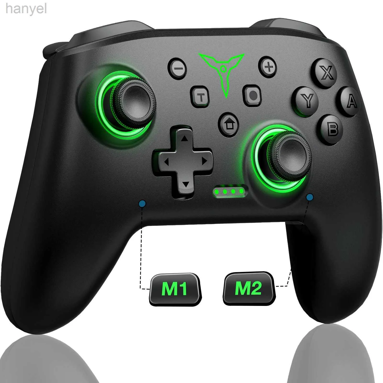 Contrôleurs de jeu Joysticks Contrôleur sans fil pour Switch Oled Console Pro GamePad avec une fonction turbo programmable de batterie rechargeable de 600mAh D240424