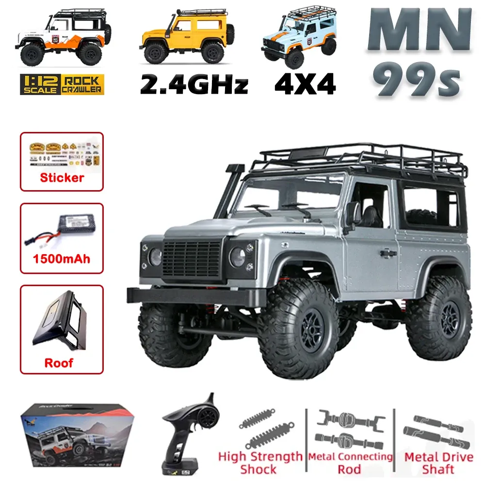 Voitures 1:12 échelle MN Modèle RTR Version RC Car 2.4G 4WD MN99S MN99 RC Rock Crawler Defender Remote Control 1/12 Truck Kids Toys